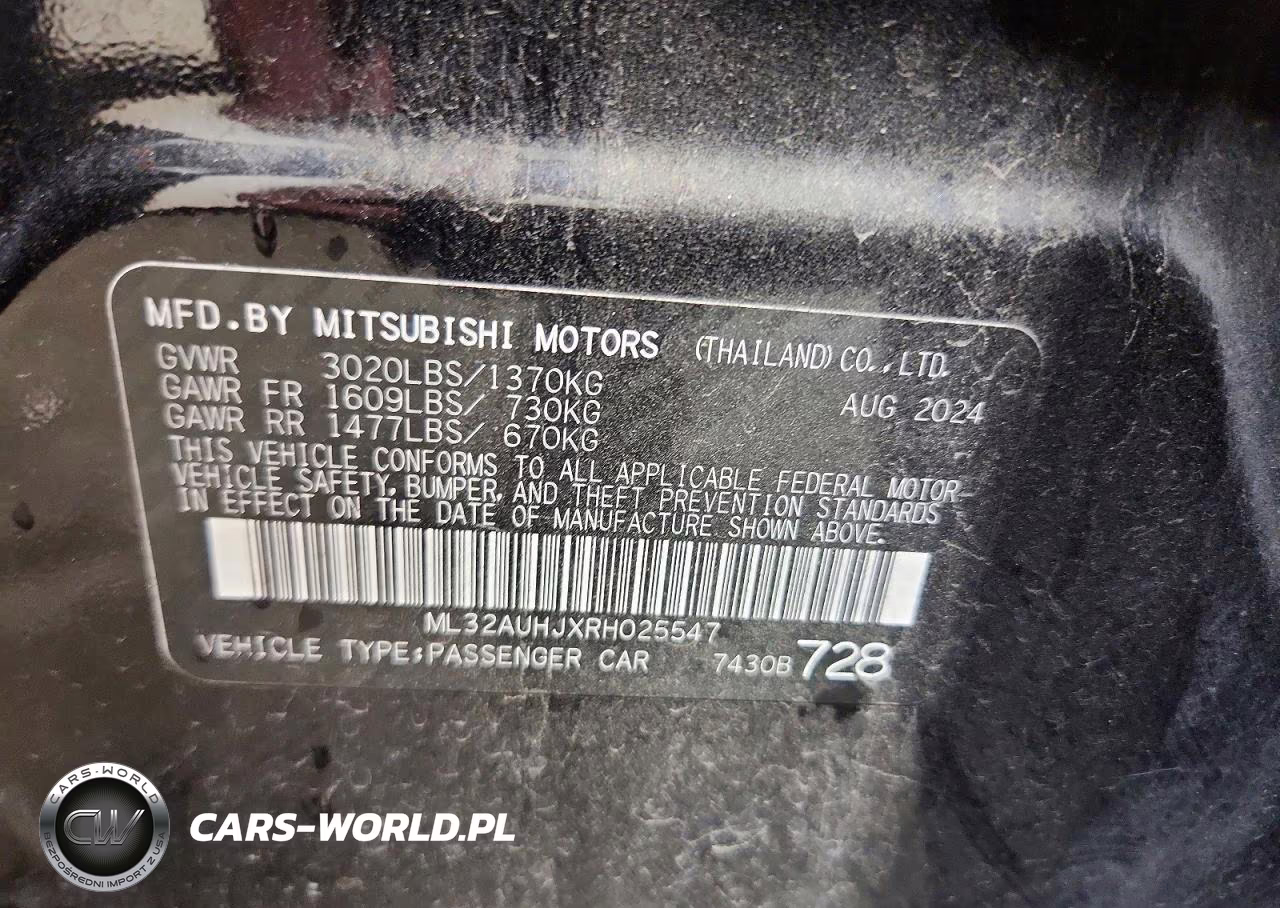 2024 Mitsubishi Mirage Es VIN:ML32AUHJXRH025547 - 13