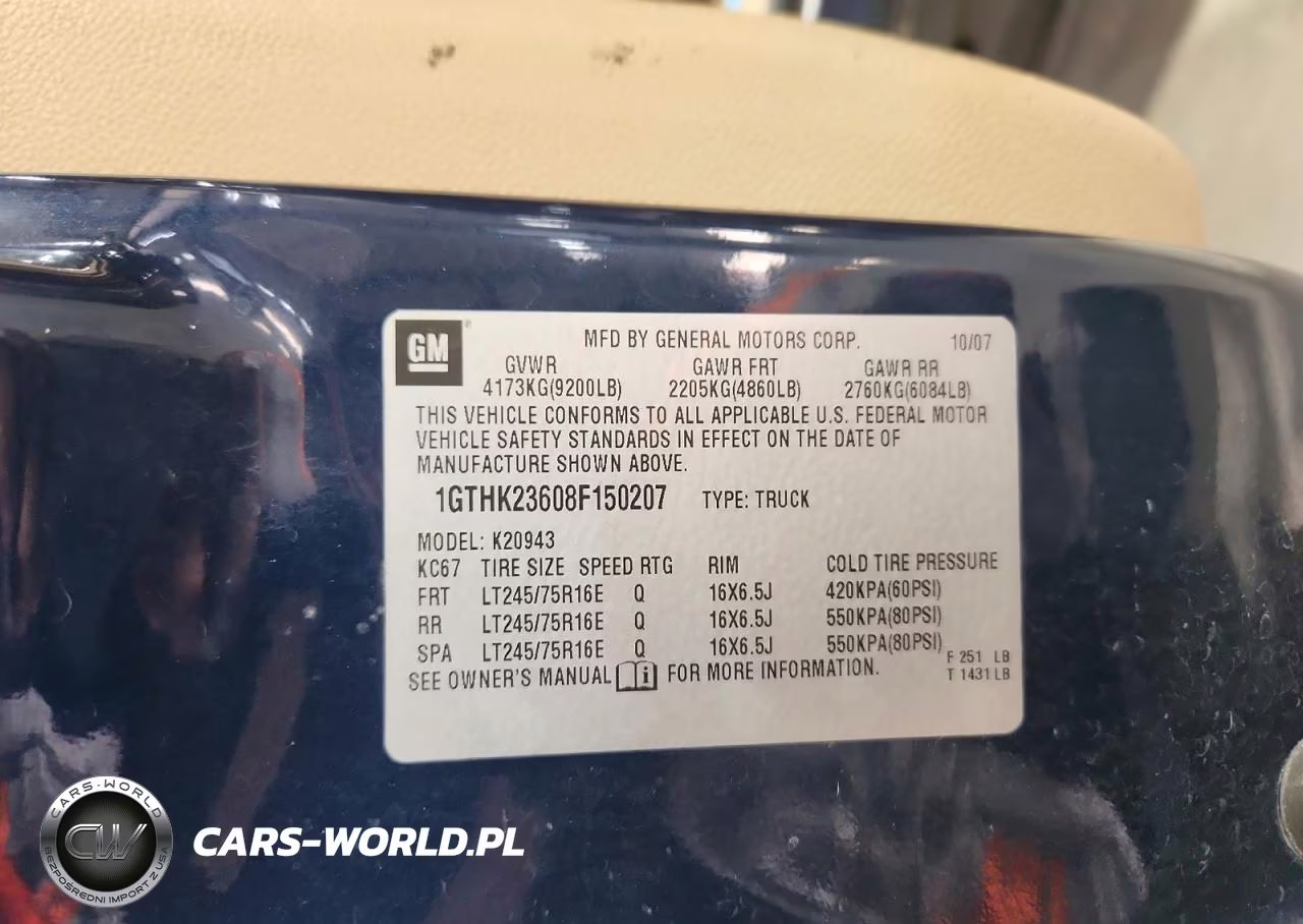 2008 GMC Sierra K2500 Heavy Duty VIN:1GTHK23608F150207 - 12