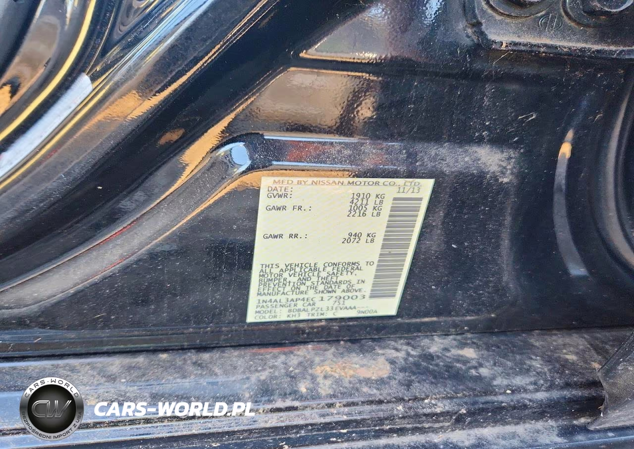 2014 Nissan Altima 2.5 VIN:1N4AL3AP4EC179003 - 12