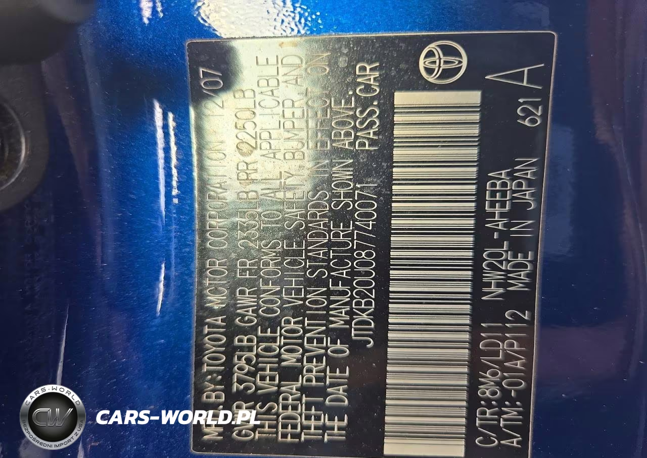 2008 Toyota Prius Touring VIN:JTDKB20U087740071 - 13
