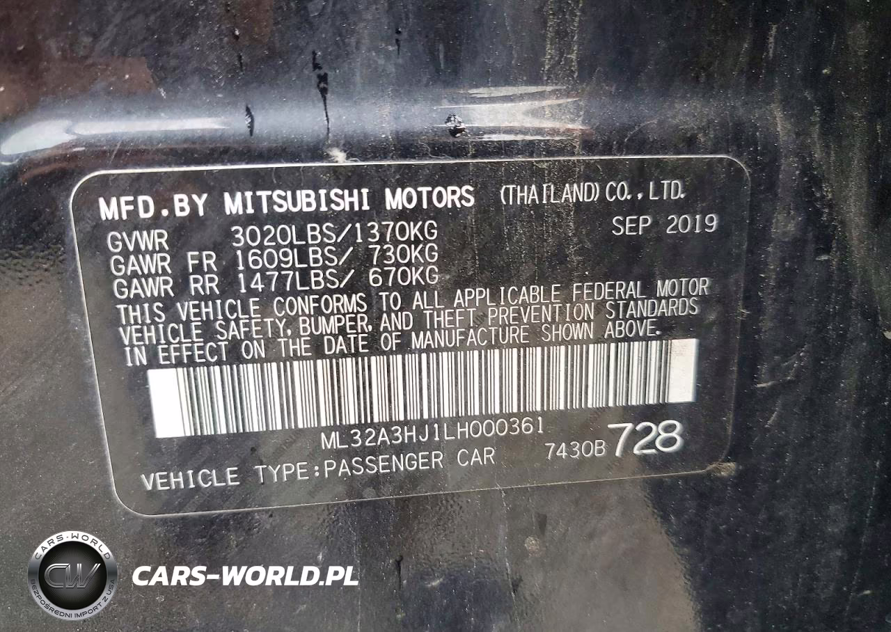 2020 Mitsubishi Mirage Es VIN:ML32A3HJ1LH000361 - 12