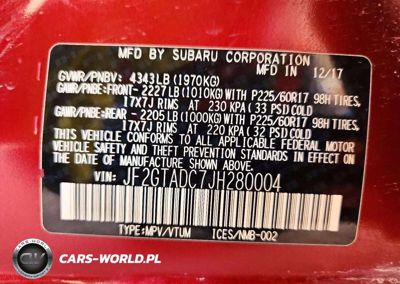2018 Subaru Crosstrek Premium VIN:JF2GTADC7JH280004 - 13