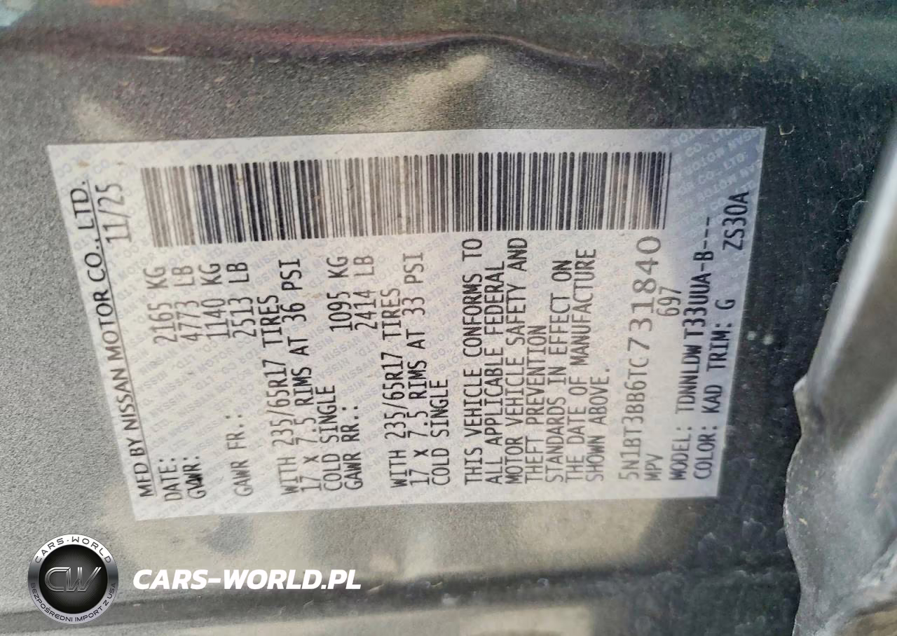 2026 Nissan Rogue Sv VIN:5N1BT3BB6TC731840 - 14