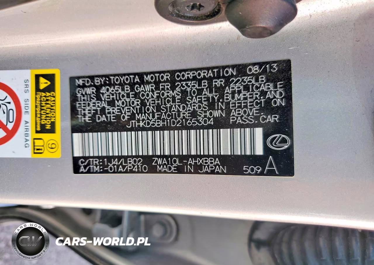 2013 Lexus Ct 200 VIN:JTHKD5BH1D2165304 - 12