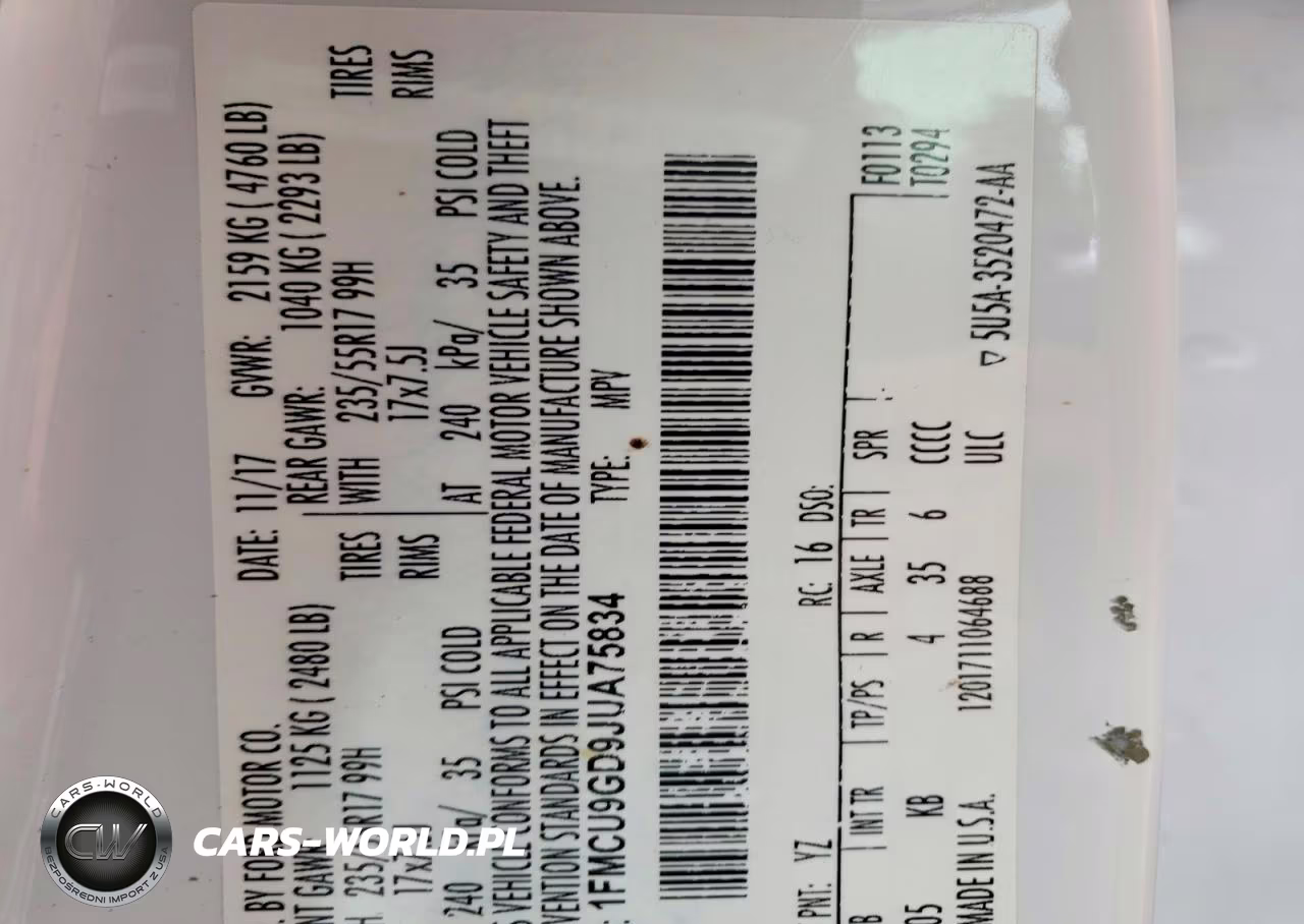2018 Ford Escape Se VIN:1FMCU9GD9JUA75834 - 12
