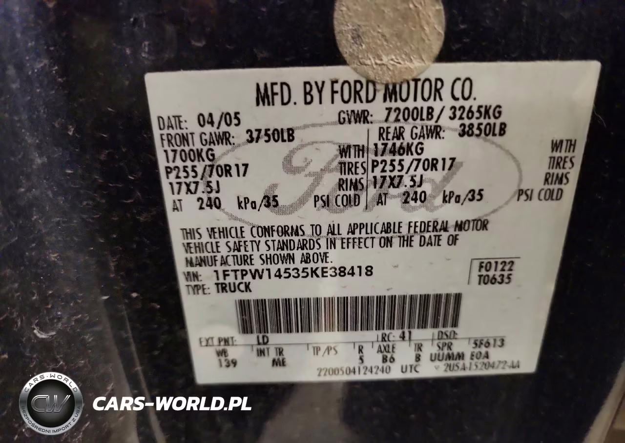 2005 Ford F150 Supercrew VIN:1FTPW14535KE38418 - 12