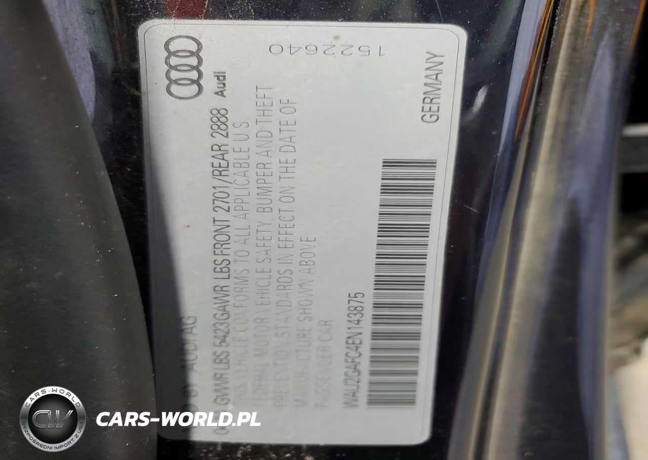 2014 Audi A7 Prestige VIN:WAU2GAFC4EN143875 - 12
