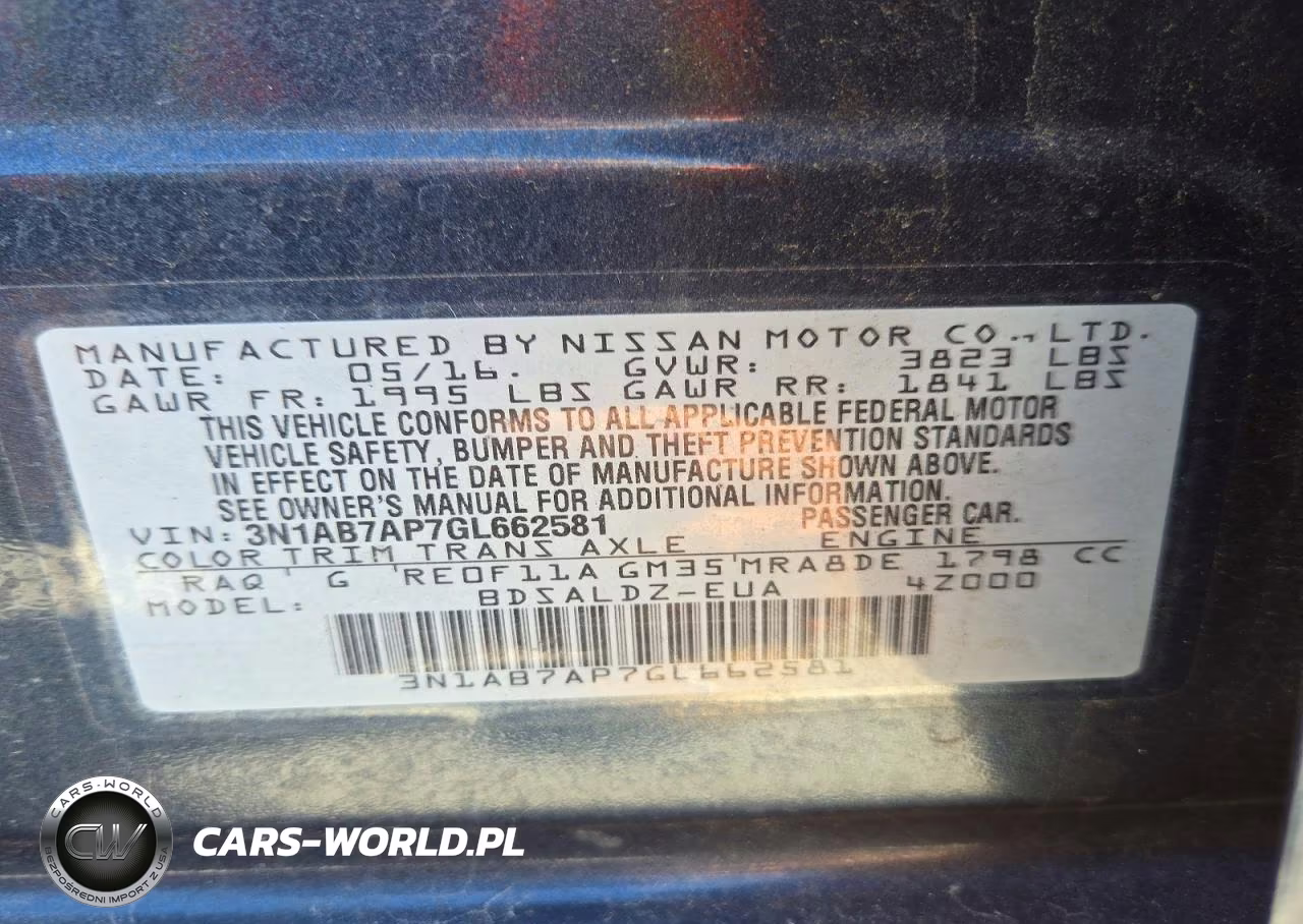 2016 Nissan Sentra Sv VIN:3N1AB7AP7GL662581 - 13