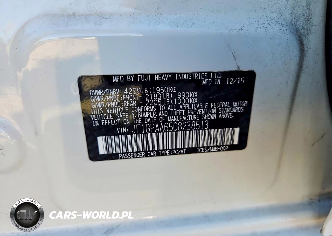 2016 Subaru Impreza VIN:JF1GPAA65G8238513 - 13