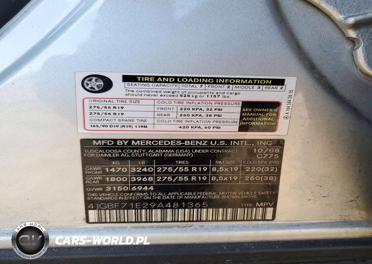 2009 Mercedes-Benz Gl 450 4Matic VIN:4JGBF71E29A481365 - 13