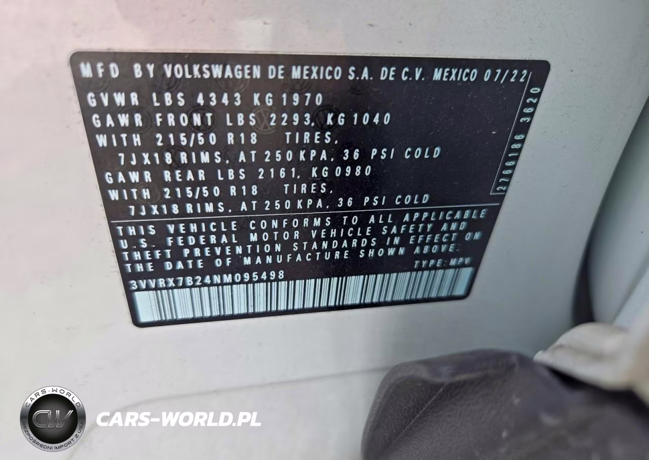 2022 Volkswagen Taos Se VIN:3VVRX7B24NM095498 - 13