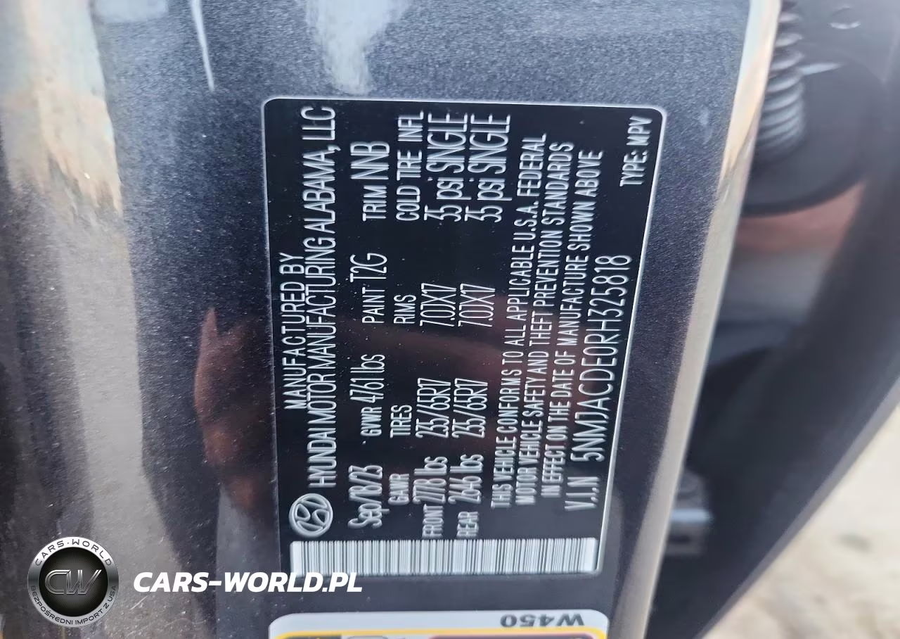 2024 Hyundai Tucson Se VIN:5NMJACDE0RH325818 - 13