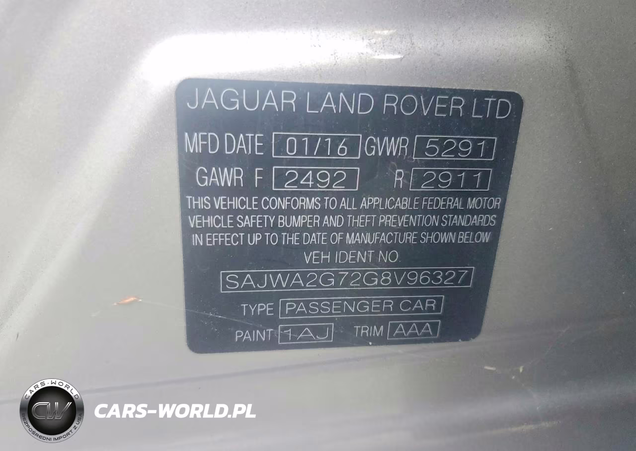 2016 Jaguar Xjl Portfolio VIN:SAJWA2G72G8V96327 - 12