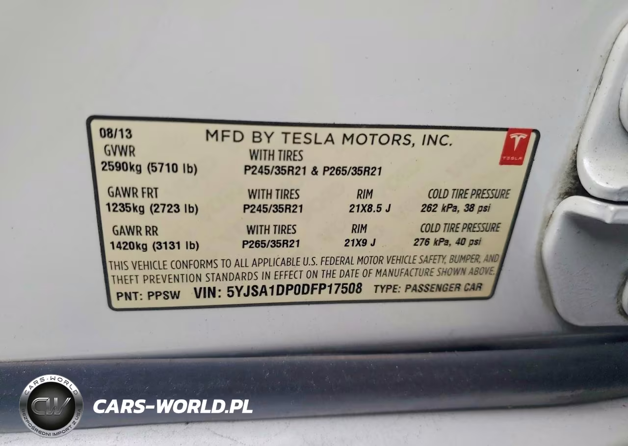 2013 Tesla Model S VIN:5YJSA1DP0DFP17508 - 12