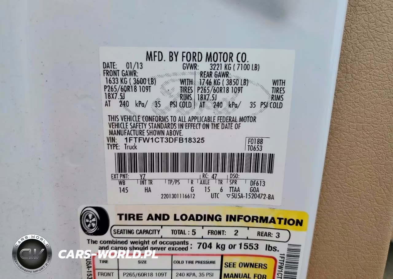 2013 Ford F150 Supercrew VIN:1FTFW1CT3DFB18325 - 12