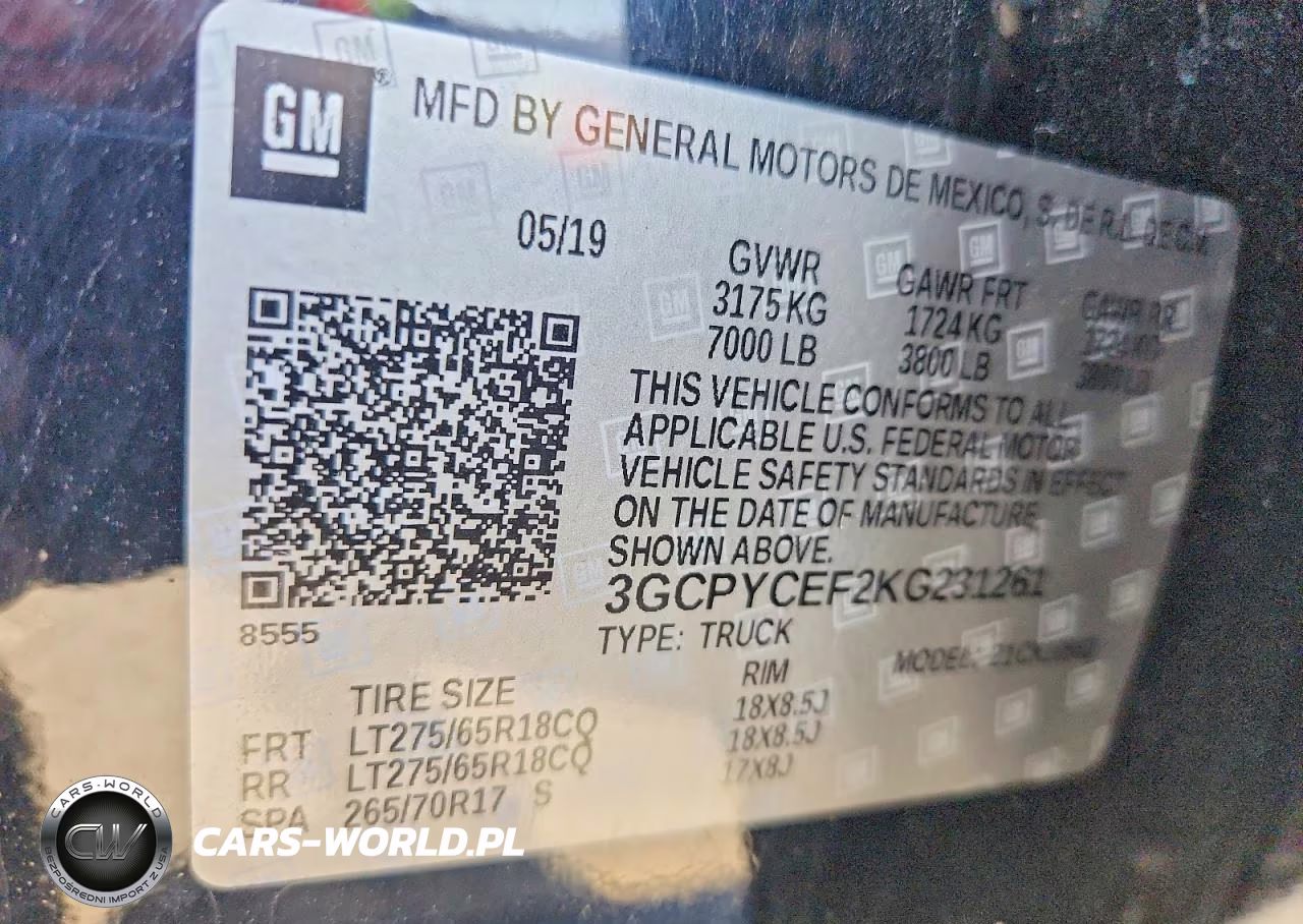 2019 Chevrolet Silverado K1500 Trail Boss Custom VIN:3GCPYCEF2KG231261 - 12