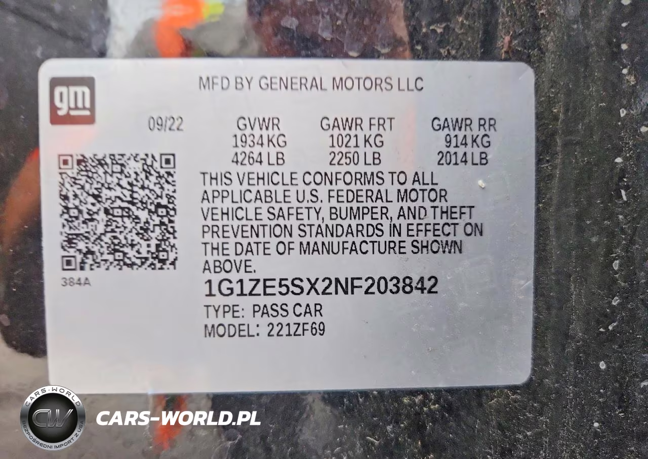 2022 Chevrolet Malibu Premier VIN:1G1ZE5SX2NF203842 - 12