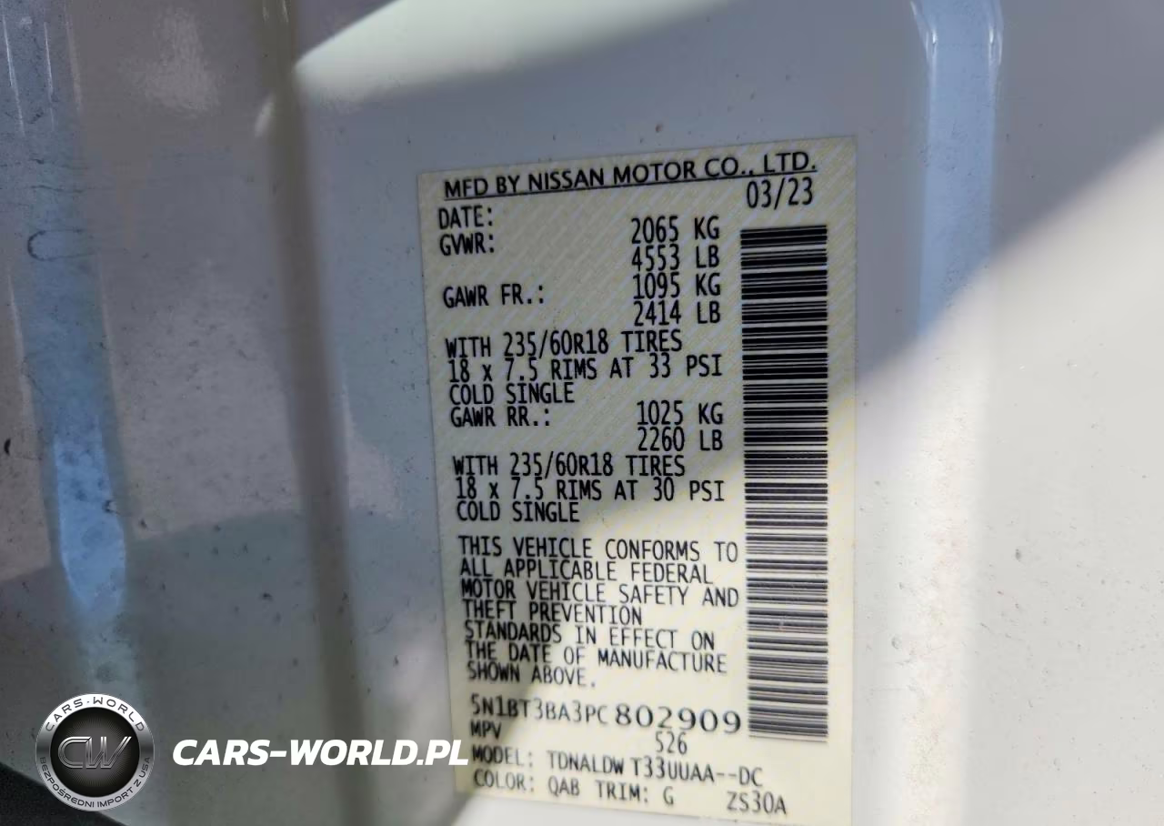 2023 Nissan Rogue Sv VIN:5N1BT3BA3PC802909 - 14