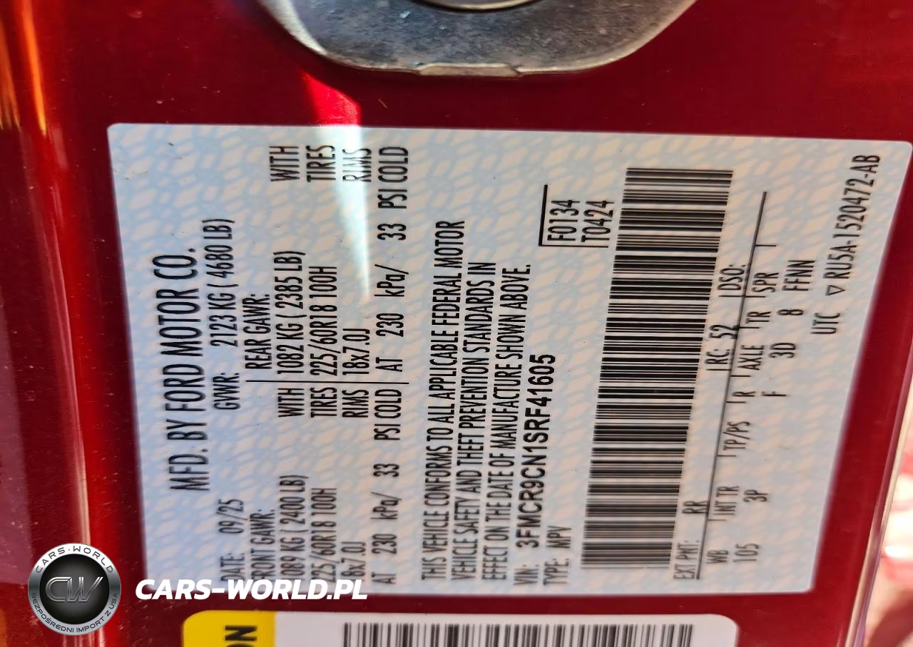 2025 Ford Bronco Sport Outer Banks VIN:3FMCR9CN1SRF41605 - 13
