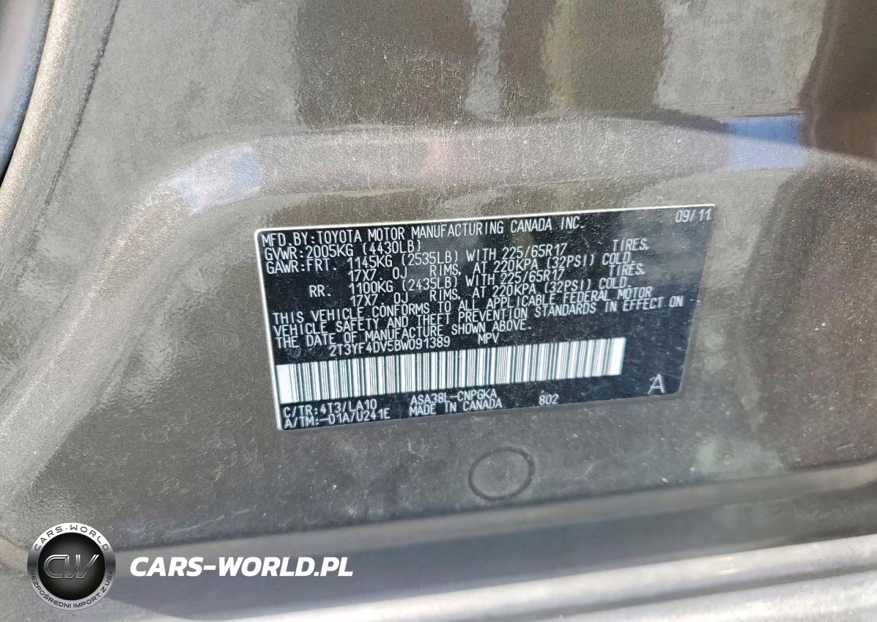2011 Toyota Rav4 Limited VIN:2T3YF4DV5BW091389 - 13