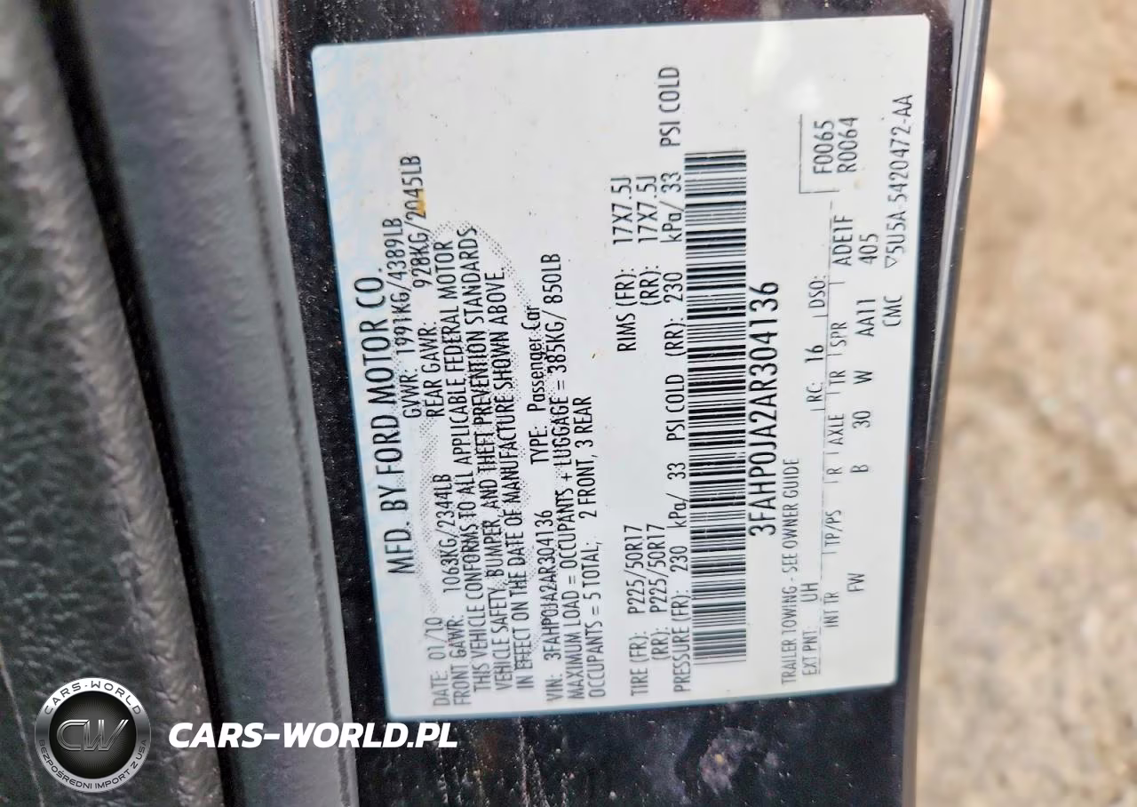 2010 Ford Fusion Sel VIN:3FAHP0JA2AR304136 - 12