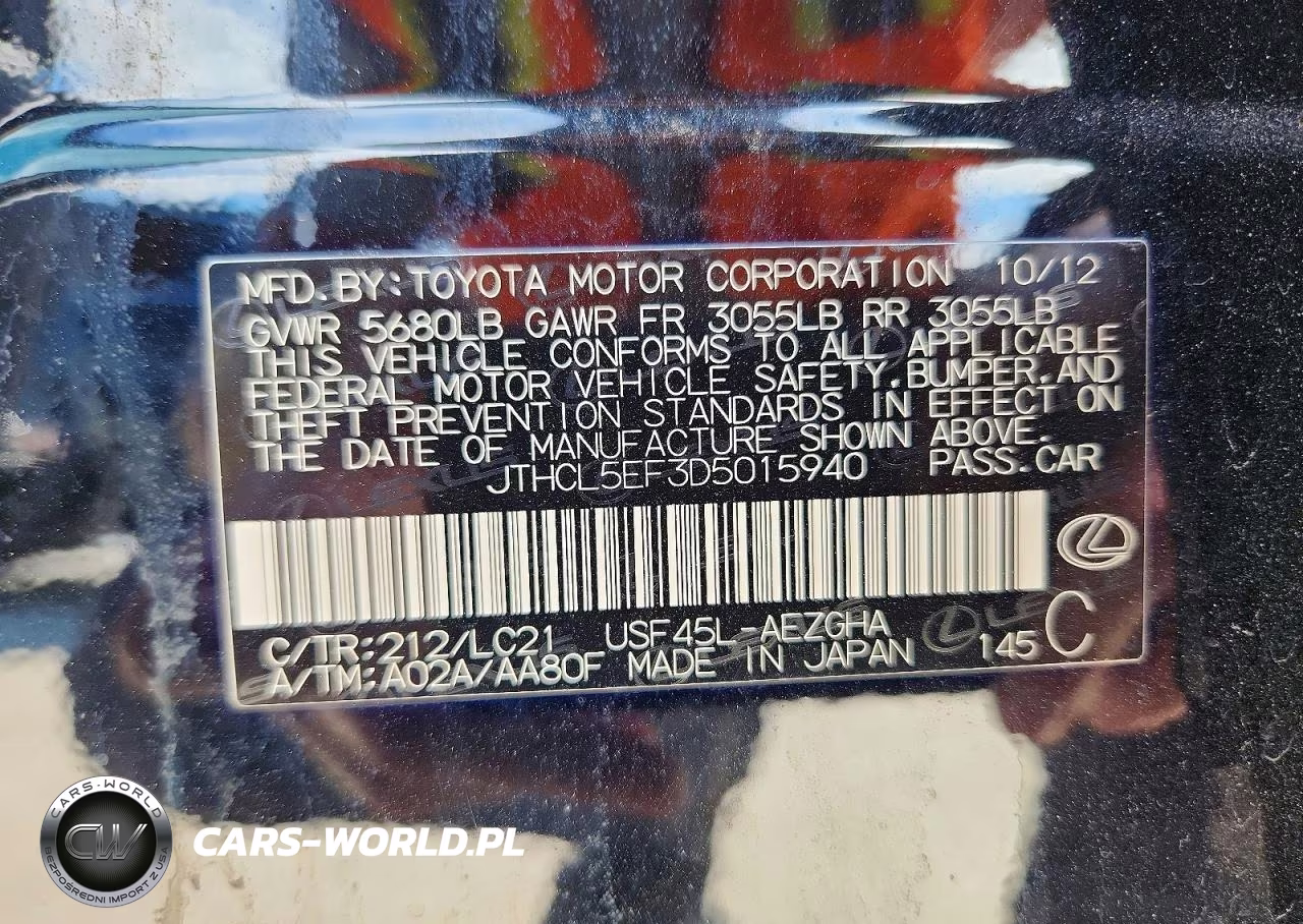 2013 Lexus Ls 460 VIN:JTHCL5EF3D5015940 - 12