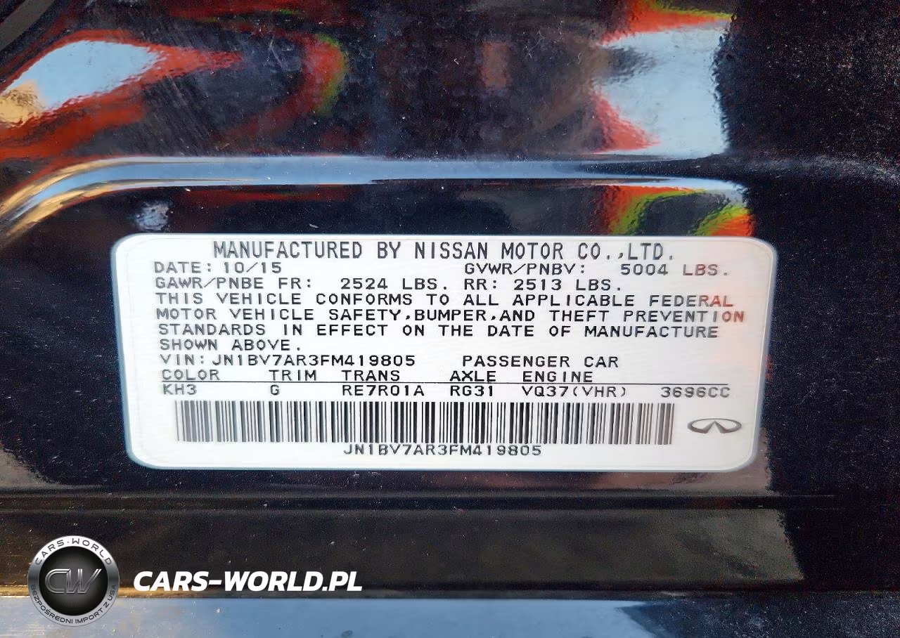 2015 Infiniti Q50 Premium VIN:JN1BV7AR3FM419805 - 12