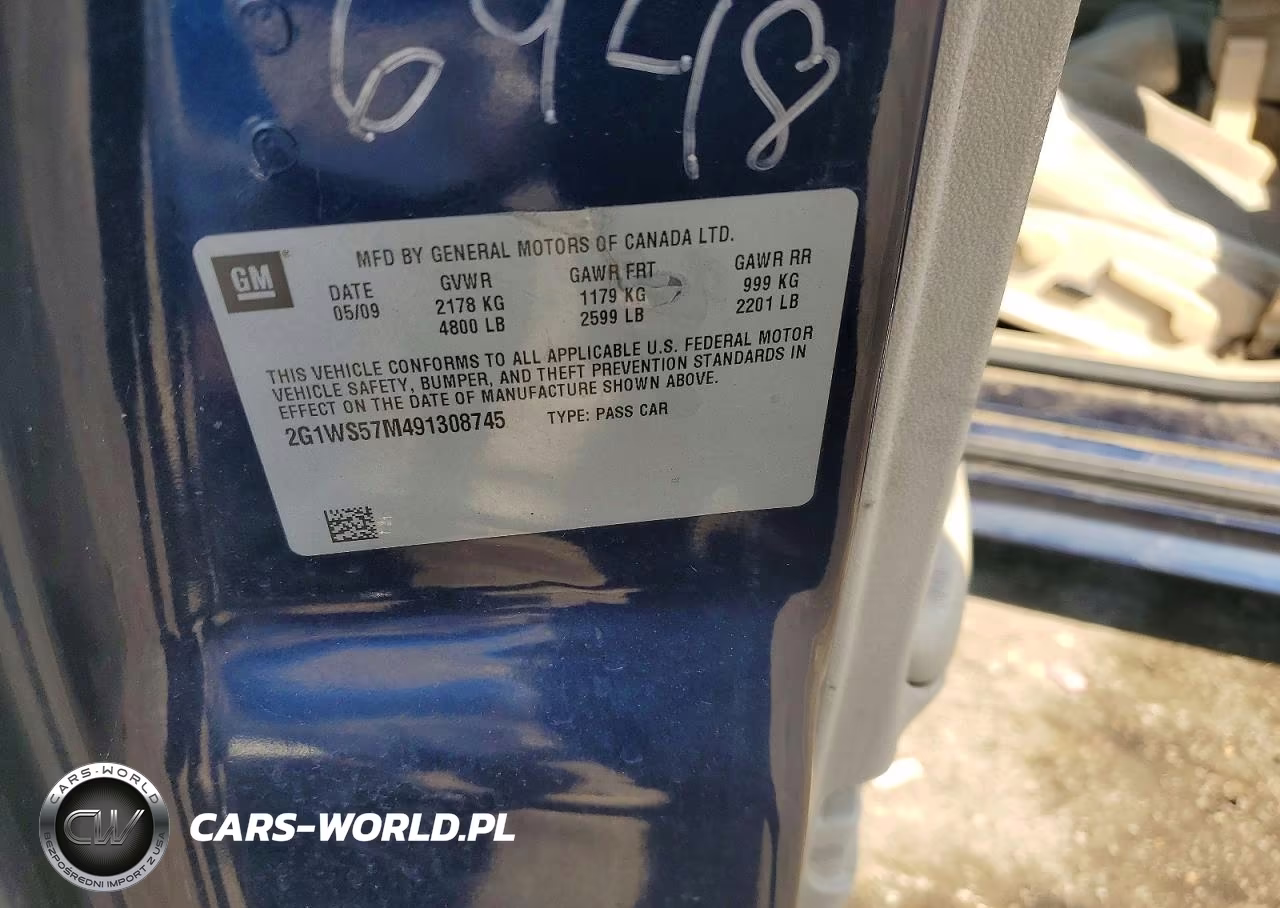 2009 Chevrolet Impala Police VIN:2G1WS57M491308745 - 12