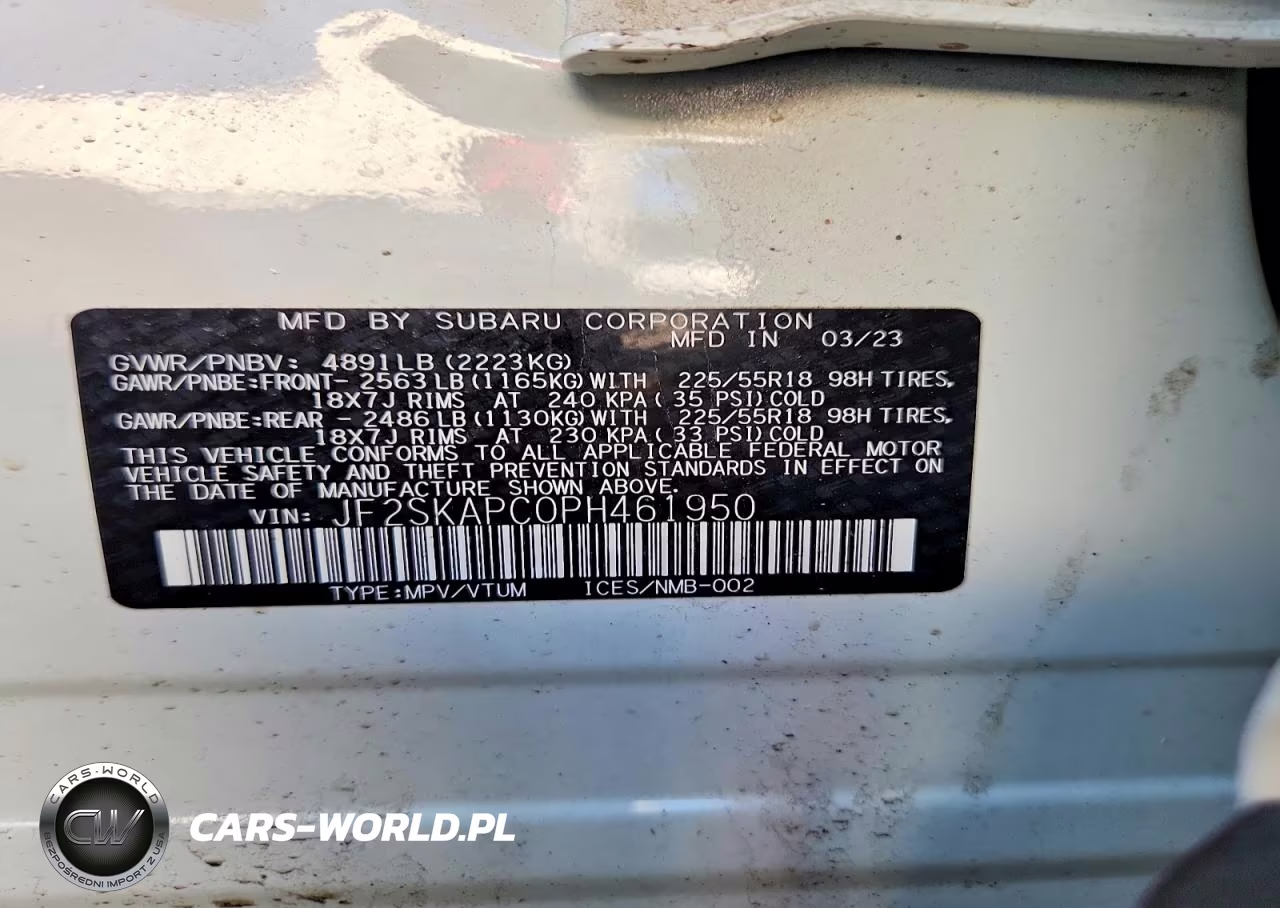 2023 Subaru Forester Limited VIN:JF2SKAPC0PH461950 - 12