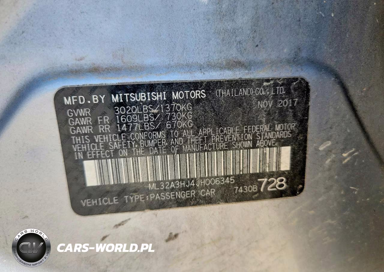 2018 Mitsubishi Mirage Es VIN:ML32A3HJ4JH006345 - 12