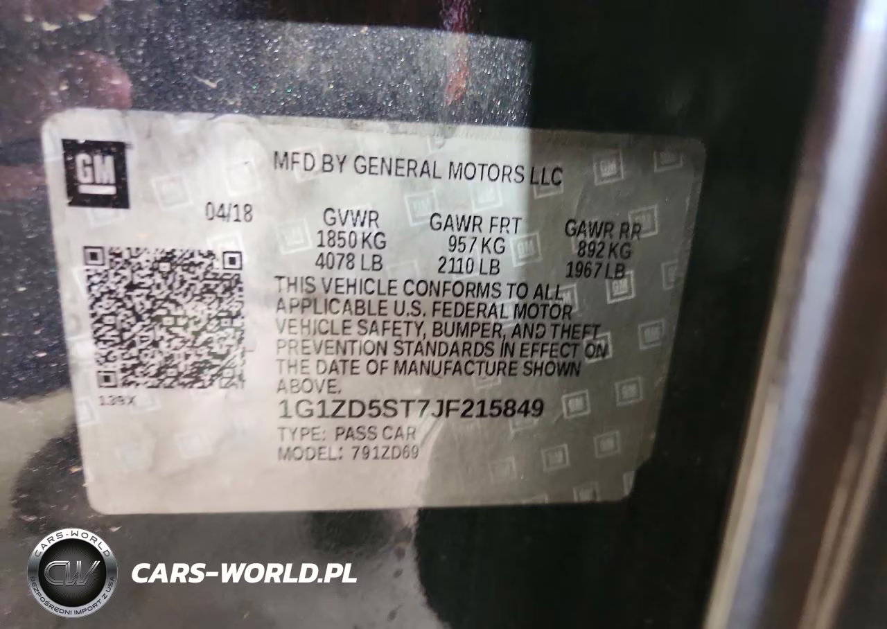 2018 Chevrolet Malibu Lt VIN:1G1ZD5ST7JF215849 - 12