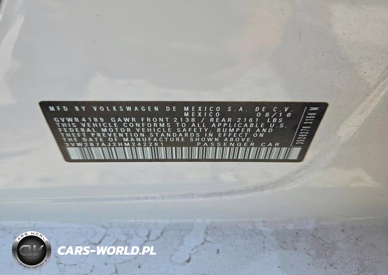 2017 Volkswagen Jetta S VIN:3VW2B7AJ2HM242281 - 12