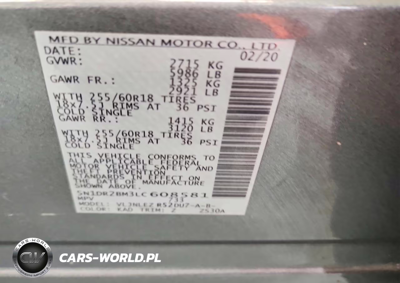 2020 Nissan Pathfinder Sv VIN:5N1DR2BM3LC608581 - 13
