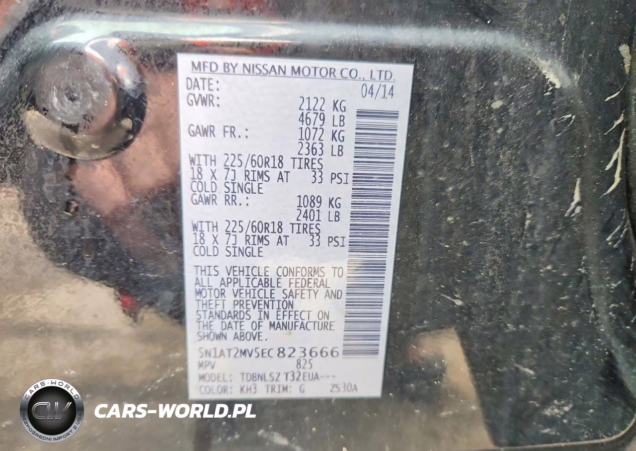 2014 Nissan Rogue Sl VIN:5N1AT2MV5EC823666 - 13