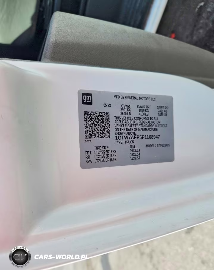 2023 GMC Savana Delivery Van VIN:1GTW7AFP5P1168947 - 13