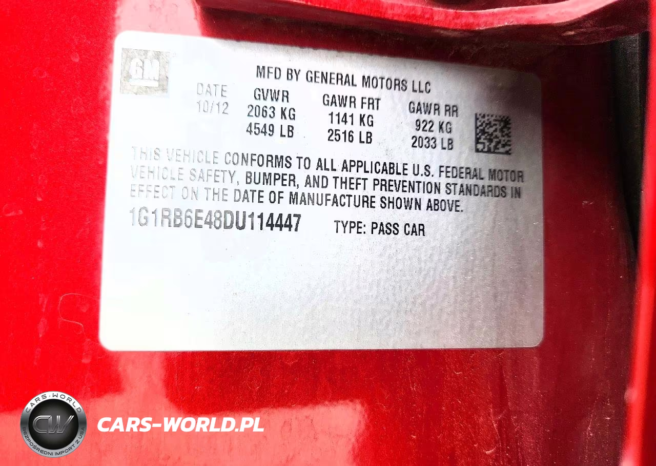 2013 Chevrolet Volt VIN:1G1RB6E48DU114447 - 12