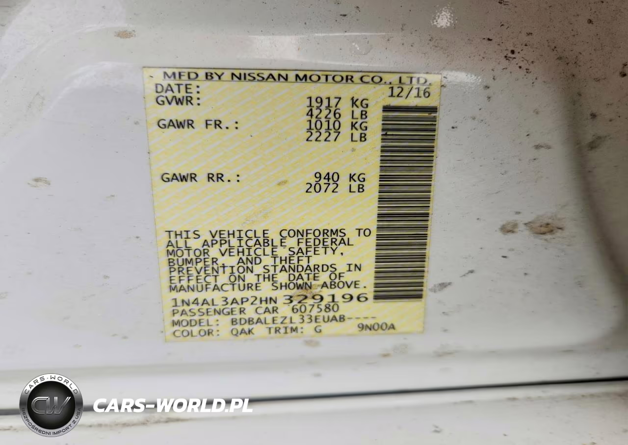 2017 Nissan Altima 2.5 VIN:1N4AL3AP2HN329196 - 12