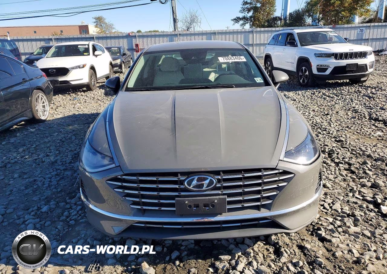 2021 Hyundai Sonata Hybrid Blue VIN:KMHL24JJXMA036408 - 5