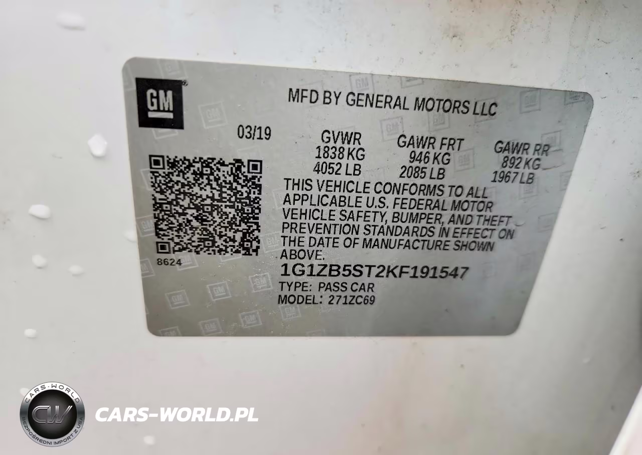 2019 Chevrolet Malibu Ls VIN:1G1ZB5ST2KF191547 - 13