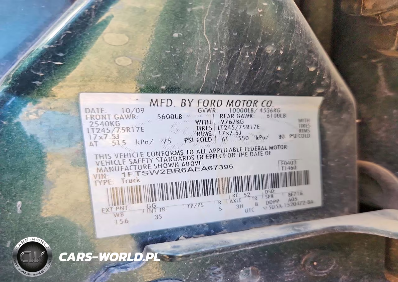 2010 Ford F250 Super Duty VIN:1FTSW2BR6AEA67396 - 12