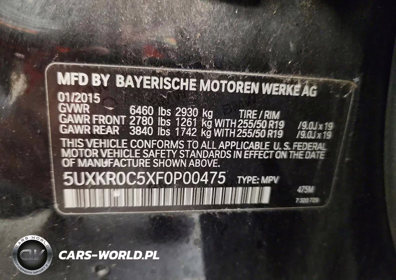 2015 BMW X5 xDrive35I VIN:5UXKR0C5XF0P00475 - 13