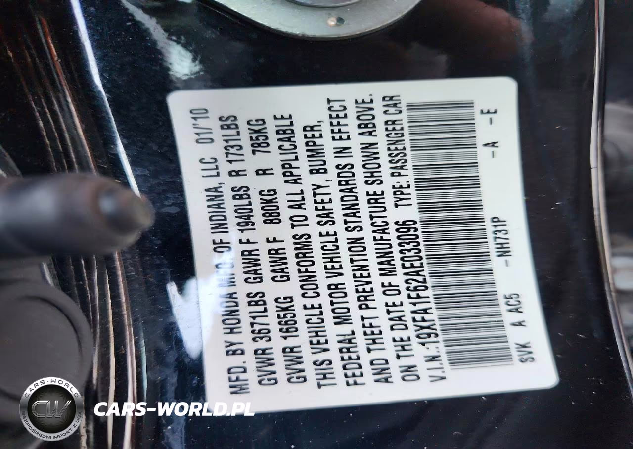 2010 Honda Civic Lx-S VIN:19XFA1F62AE033096 - 12