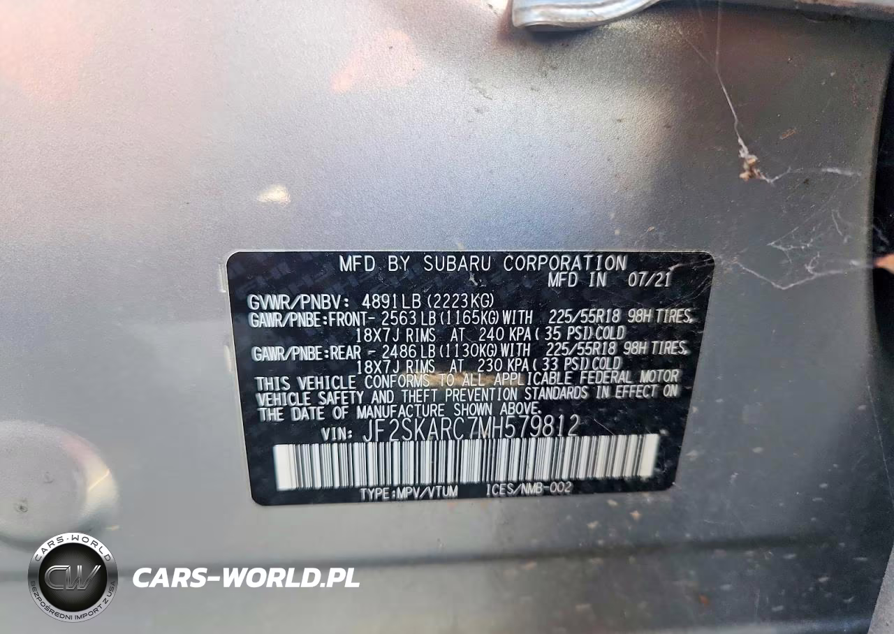 2021 Subaru Forester Sport VIN:JF2SKARC7MH579812 - 12