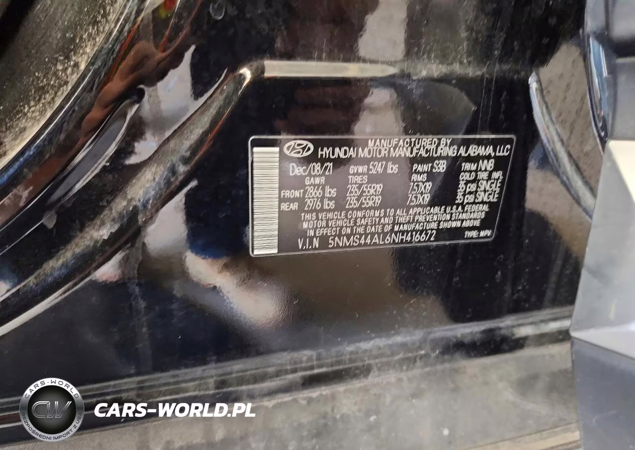 2022 Hyundai Santa Fe Limited VIN:5NMS44AL6NH416672 - 12