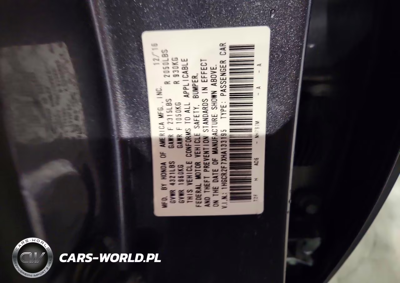 2017 Honda Accord Ex VIN:1HGCR2F7XHA133195 - 12