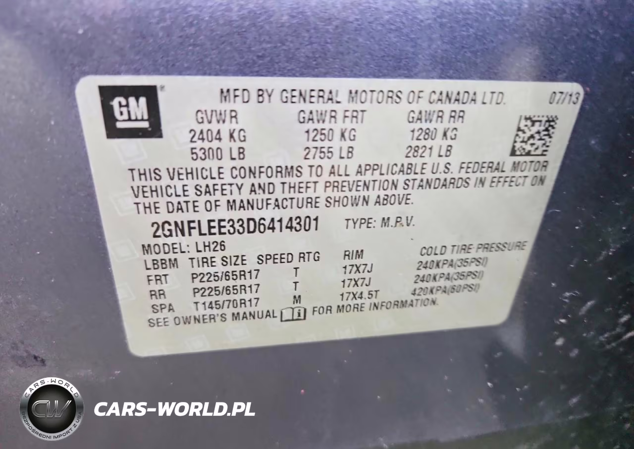 2013 Chevrolet Equinox Lt VIN:2GNFLEE33D6414301 - 13