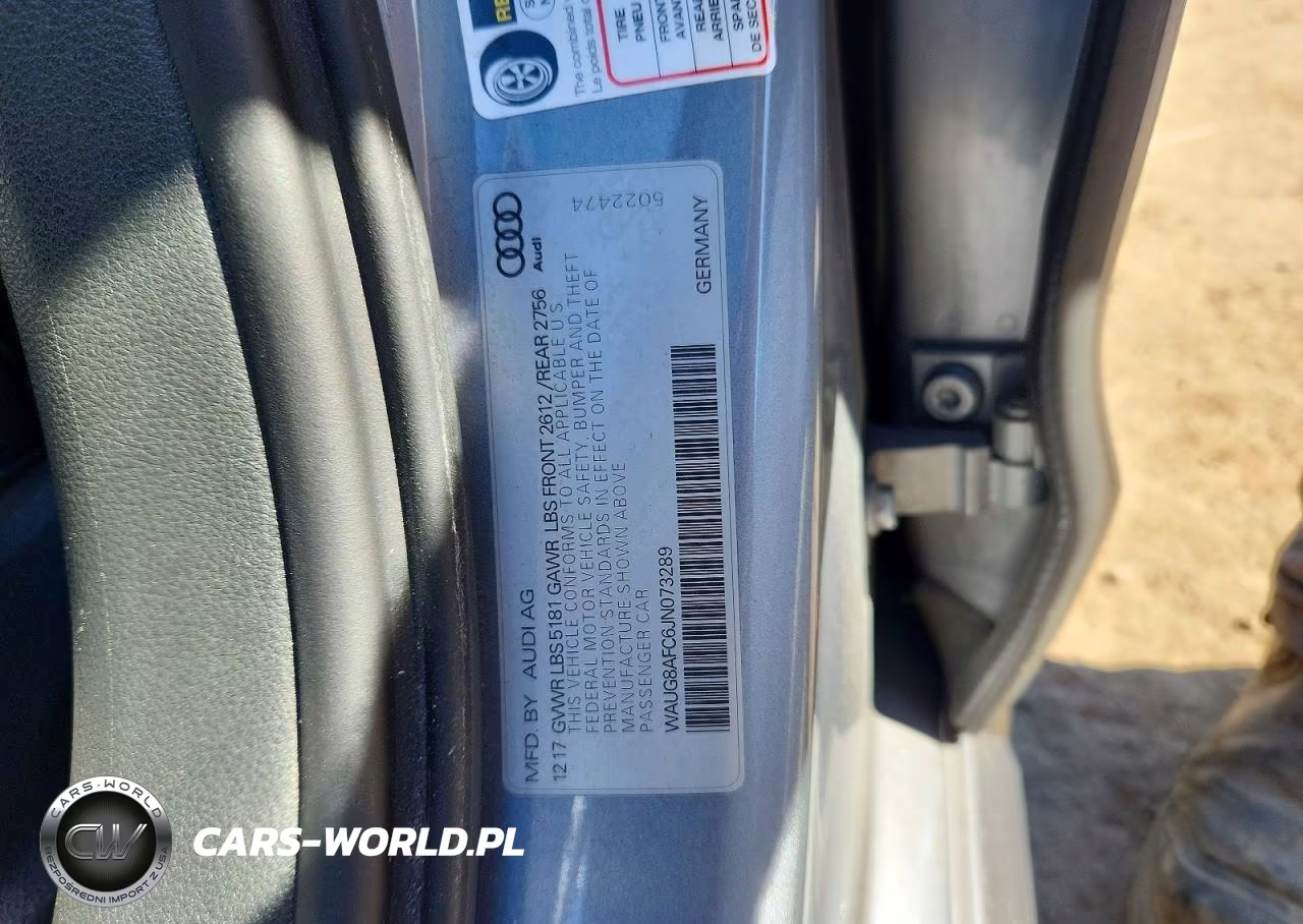 2018 Audi A6 Premium Plus VIN:WAUG8AFC6JN073289 - 12