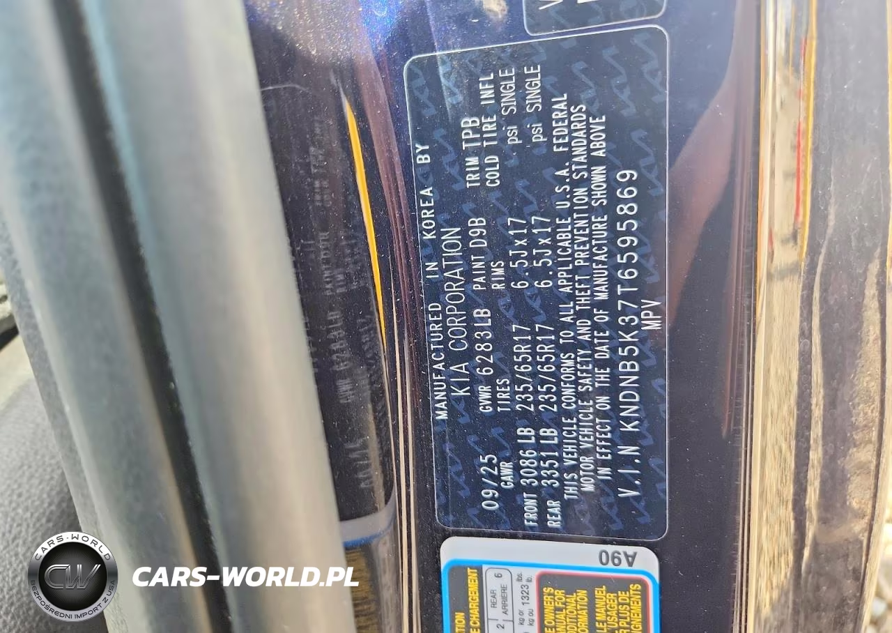 2026 Kia Carnival Lxs VIN:KNDNB5K37T6595869 - 13
