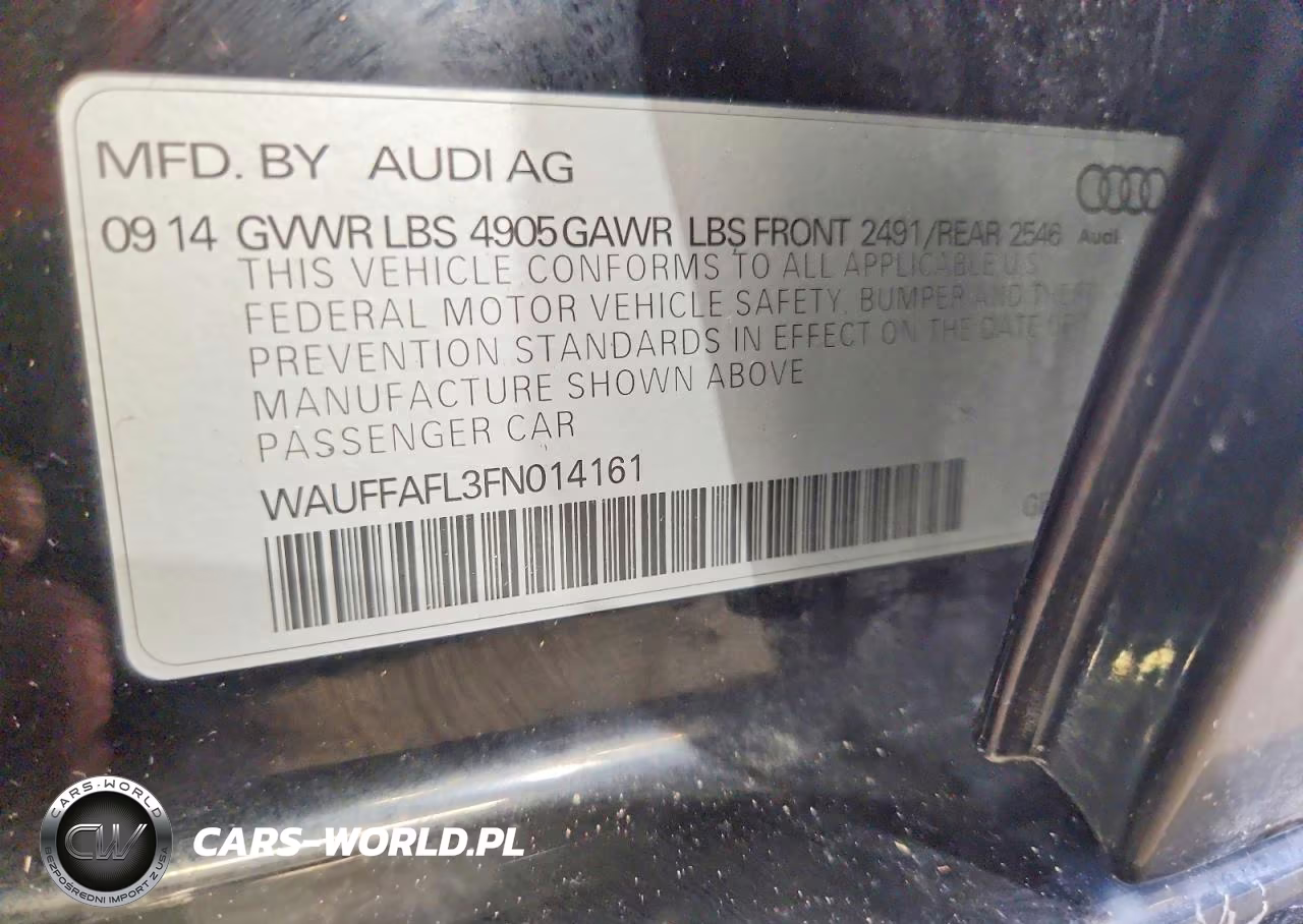 2015 Audi A4 Premium Plus VIN:WAUFFAFL3FN014161 - 12
