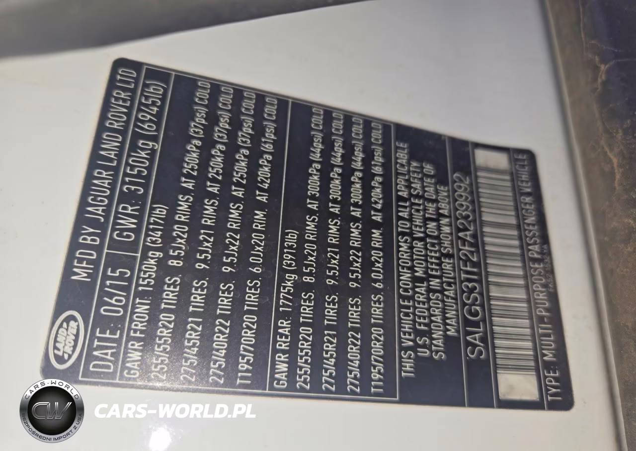 2015 Land Rover Range Rover 5.0L V8 Supercharged VIN:SALGS3TF2FA239992 - 14
